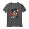 Cane Border Collie Con Peluche E Tanti Cuori - Maglietta Divertente per Amanti dei Cani - Ideale come Regalo per Proprietari di Border Collie