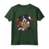 Cane Border Collie Con Peluche E Tanti Cuori - Maglietta Divertente per Amanti dei Cani - Ideale come Regalo per Proprietari di Border Collie