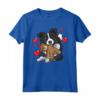 Cane Border Collie Con Peluche E Tanti Cuori - Maglietta Divertente per Amanti dei Cani - Ideale come Regalo per Proprietari di Border Collie