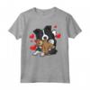 Cane Border Collie Con Peluche E Tanti Cuori - Maglietta Divertente per Amanti dei Cani - Ideale come Regalo per Proprietari di Border Collie