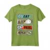 Padel Tennis Regalo Eat Sleep Padel Repeat Divertente Maglietta - Ideale per Compleanno o Appassionati di Sport con la Palla