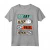Padel Tennis Regalo Eat Sleep Padel Repeat Divertente Maglietta - Ideale per Compleanno o Appassionati di Sport con la Palla