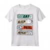 Padel Tennis Regalo Eat Sleep Padel Repeat Divertente Maglietta - Ideale per Compleanno o Appassionati di Sport con la Palla