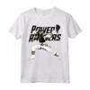 HapTiger White Ranger Action Pose Logo Maglietta - Officially Licensed Apparel for Fans