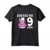 Compleanno 9 Gatto Bambini Regalo - Adesso ho 9 Anni Maglietta per Compleanni - Design Divertente
