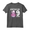 Compleanno 9 Gatto Bambini Regalo - Adesso ho 9 Anni Maglietta per Compleanni - Design Divertente