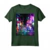 Cyberpunk City Sci Fi Night Tokyo Japan Urban Noir Maglietta - Regalo per Amanti di Fantascienza e Cultura Giapponese