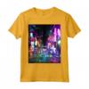 Cyberpunk City Sci Fi Night Tokyo Japan Urban Noir Maglietta - Regalo per Amanti di Fantascienza e Cultura Giapponese