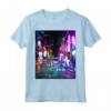Cyberpunk City Sci Fi Night Tokyo Japan Urban Noir Maglietta - Regalo per Amanti di Fantascienza e Cultura Giapponese