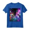 Cyberpunk City Sci Fi Night Tokyo Japan Urban Noir Maglietta - Regalo per Amanti di Fantascienza e Cultura Giapponese