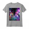 Cyberpunk City Sci Fi Night Tokyo Japan Urban Noir Maglietta - Regalo per Amanti di Fantascienza e Cultura Giapponese
