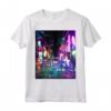 Cyberpunk City Sci Fi Night Tokyo Japan Urban Noir Maglietta - Regalo per Amanti di Fantascienza e Cultura Giapponese