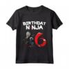 Bambino Compleanno Ninja 6 anni - Maglietta Shinobi Cute Adorabile Adorabile - Regalo Divertente per Natale o Compleanno