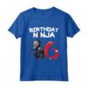 Bambino Compleanno Ninja 6 anni - Maglietta Shinobi Cute Adorabile Adorabile - Regalo Divertente per Natale o Compleanno