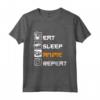 EAT SLEEP ANIME REPEAT - Manga Giapponese T-shirt per Appassionati di Anime - Ideale per Cosplay e Convention - Regalo Perfetto per Natale o Compleanno