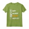 EAT SLEEP ANIME REPEAT - Manga Giapponese T-shirt per Appassionati di Anime - Ideale per Cosplay e Convention - Regalo Perfetto per Natale o Compleanno