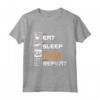 EAT SLEEP ANIME REPEAT - Manga Giapponese T-shirt per Appassionati di Anime - Ideale per Cosplay e Convention - Regalo Perfetto per Natale o Compleanno