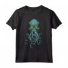 Maglietta Cthulhu Lovecraft - Mostro Tentacolare con Occhi Verdi per Halloween o Regalo di Natale