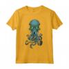 Maglietta Cthulhu Lovecraft - Mostro Tentacolare con Occhi Verdi per Halloween o Regalo di Natale
