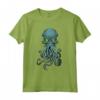 Maglietta Cthulhu Lovecraft - Mostro Tentacolare con Occhi Verdi per Halloween o Regalo di Natale