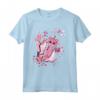 Kawaii Boba Tea Cat Bubble Tea - Maglietta Anime Giapponese con Grafica di Gatto e Fiori di Ciliegio