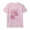 Kawaii Boba Tea Cat Bubble Tea - Maglietta Anime Giapponese con Grafica di Gatto e Fiori di Ciliegio