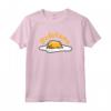 Logo Gudetama Maglietta con Licenza Ufficiale HapTiger - Ideale per Appassionati di Gudetama