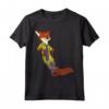 HapTiger Zootopia Cool Fox Nick Wilde Leaning Maglietta - Officially Licensed Apparel for Fans
