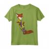 HapTiger Zootopia Cool Fox Nick Wilde Leaning Maglietta - Officially Licensed Apparel for Fans
