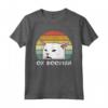 Retro Donna Urla A Tavola Cena Divertente Gatto Ok Boomer Maglietta - Stile Vintage Originale Novità Meme Gatto