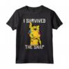 HapTiger Thanos Gauntlet I Survived The Snap Maglietta - Official Marvel Apparel for Avengers Fans