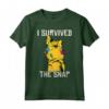 HapTiger Thanos Gauntlet I Survived The Snap Maglietta - Official Marvel Apparel for Avengers Fans