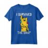 HapTiger Thanos Gauntlet I Survived The Snap Maglietta - Official Marvel Apparel for Avengers Fans