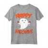 Divertente Happy Hallowine Halloween Fantasma T-shirt Maglietta - Costume Horror per Feste a Tema - Ideale per Maratona di Film Spaventosi