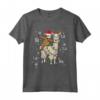 Simpatico Babbo Natale Bradipo Equitazione Lama Luci di Natale - Maglietta Divertente per Slothmas - Regalo di Natale per Amanti dei Bradipi e delle Feste