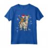 Simpatico Babbo Natale Bradipo Equitazione Lama Luci di Natale - Maglietta Divertente per Slothmas - Regalo di Natale per Amanti dei Bradipi e delle Feste