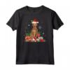 Natale Vizsla Cane - Maglietta con Cappello di Babbo Natale e Regali - Ideale per Amanti dei Cani e Regali di Natale