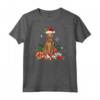 Natale Vizsla Cane - Maglietta con Cappello di Babbo Natale e Regali - Ideale per Amanti dei Cani e Regali di Natale
