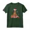 Natale Vizsla Cane - Maglietta con Cappello di Babbo Natale e Regali - Ideale per Amanti dei Cani e Regali di Natale