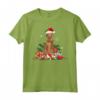 Natale Vizsla Cane - Maglietta con Cappello di Babbo Natale e Regali - Ideale per Amanti dei Cani e Regali di Natale