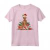 Natale Vizsla Cane - Maglietta con Cappello di Babbo Natale e Regali - Ideale per Amanti dei Cani e Regali di Natale