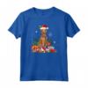 Natale Vizsla Cane - Maglietta con Cappello di Babbo Natale e Regali - Ideale per Amanti dei Cani e Regali di Natale