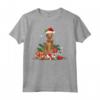 Natale Vizsla Cane - Maglietta con Cappello di Babbo Natale e Regali - Ideale per Amanti dei Cani e Regali di Natale
