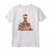 Natale Vizsla Cane - Maglietta con Cappello di Babbo Natale e Regali - Ideale per Amanti dei Cani e Regali di Natale