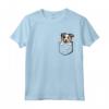 Adorabile Piccolo Pastore Australiano In Tasca T-shirt Maglietta - Regalo per Amanti dei Cani - Divertente e Carina