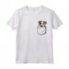 Adorabile Piccolo Pastore Australiano In Tasca T-shirt Maglietta - Regalo per Amanti dei Cani - Divertente e Carina