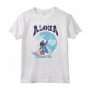HapTiger Lilo & Stitch Surfer Aloha Big Wave Portrait T-Shirt - Officially Licensed Cute Hawaii Beach Tee for Men, Women, Boys, Girls