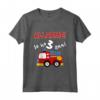 Bambino Maglietta Camion dei Pompieri 3 ° Compleanno Ragazzo 3 Anni - Regalo Divertente