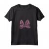 HapTiger Minnie Mouse Large Pink Cheetah Print Bow Maglietta con Collo a V - Abbigliamento Ufficiale - Design Unico e Alla Moda