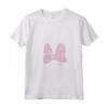 HapTiger Minnie Mouse Large Pink Cheetah Print Bow Maglietta con Collo a V - Abbigliamento Ufficiale - Design Unico e Alla Moda